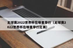 足球赛2022世界杯在哪里举行（足球赛2022世界杯在哪里举行比赛）