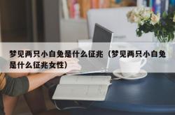 梦见两只小白兔是什么征兆（梦见两只小白兔是什么征兆女性）