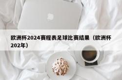 欧洲杯2024赛程表足球比赛结果（欧洲杯202年）